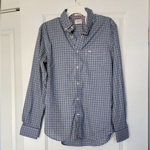 Dockers Blue Plaid Button Up Men's Shirt